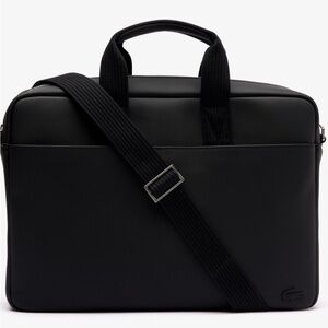Lacoste Men's Black  15" Classic Computer Bag or   Briefcase - NWOT